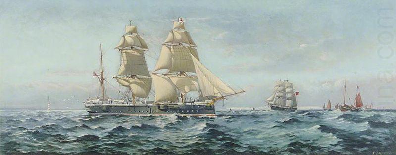 Henry J Morgan HMS 'Comus' china oil painting image
